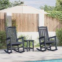 Berkfield Home Garden Rocking Chairs 2 pcs Navy Blue 70x92x107.5 cm HDPE