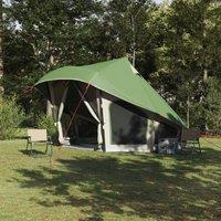 Berkfield Home Family Tent Tipi Green 10-Person Waterproof