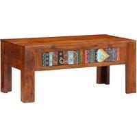 Berkfield Home Coffee Table 90x50x40 cm Solid Wood Acacia in Brown | Size: 90 x 50 x 40 cm