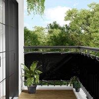 Berkfield Home Balcony Screen Black 75x800 cm 100% Polyester Oxford