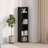 Berkfield Home CD Cabinet Black Oak 21x20x88 cm Engineered Wood | Size: 21 x 20 x 88 cm