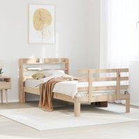 Berkfield Home Bed Frame with Headboard without Mattress 90x190 cm Single in Brown