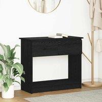 Berkfield Home Console Table with Drawers Black 85.5x38.5x74.5 cm