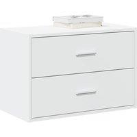Berkfield Home Cabinet with 2 Drawers White 60x31x40 cm Engineered Wood | Size: 60 x 31 x 40 cm