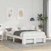 Berkfield Home with Headboard White 120 x 190 cm Solid pine wood