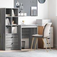Berkfield Home Writing Desk Grey sonoma Particle board 60 x 50 x 76 cm Simple