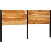 Berkfield Home Headboard 200 cm Solid Wood Acacia & Iron in Brown