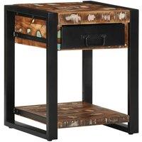 Berkfield Home Side Table Multicolour 40x40x50 cm Solid Wood Reclaimed | Size: 40 x 40 x 50 cm