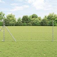 Berkfield Home Field Fence 1x25 m Galvanised Steel in Grey