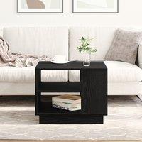 Berkfield Home Black Oak Coffee Table 55x55x42 cm Made of Engineered Wood | Size: 55 x 55 x 42 cm