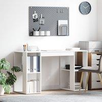 Berkfield Home White Computer Desk White Particle board Medium Storage
