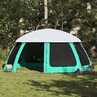 Berkfield Home Pool Tent with Removable Fly & Mesh Walls Sea Green 612x612 cm