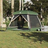 Berkfield Home Family Tent Cabin 6-Person Green Waterproof