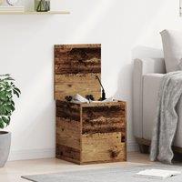 Berkfield Home Storage Box Old Wood 40x42x46 cm Engineered Wood in Brown | Size: 40 x 42 x 46 cm