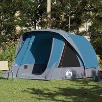 Berkfield Home Family Tent Cabin 6-Person Blue Waterproof