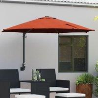 Berkfield Home Patio Umbrella Terracotta Aluminium frame, Polyester canopy Large