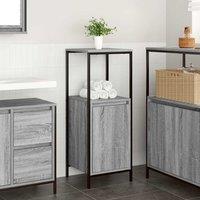 Berkfield Home Bathroom Cabinet with Shelves Grey Sonoma 36x35x95 cm | Size: 36 x 35 x 95 cm