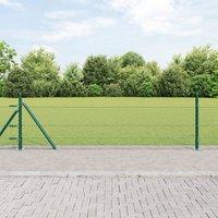 Berkfield Home Hexagon Fence Green 0.4x25 m Steel