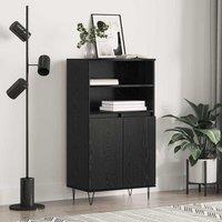 Berkfield Home Highboard with Shelf with Storage with Door Black Engineered wood