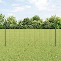 Berkfield Home Euro Fence with 10 U Posts Grey 1.4x10 m Steel