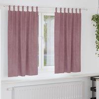 Berkfield Home Curtains Dark pink Polyester 140 x 175 cm Decorative Inlays