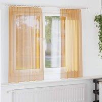 Berkfield Home Voile Curtains with Rod Pockets 2 pcs Orange