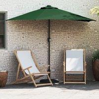 Berkfield Home Half Garden Parasol with Aluminium Pole - Green, 294 cm in Green
