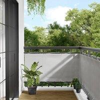 Berkfield Home Balcony Screen Light Grey 75x500 cm 100% Polyester Oxford