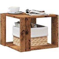 Berkfield Home Coffee Table Old Wood 40x40x30 cm Engineered Wood in Brown | Size: 40 x 40 x 30 cm
