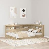 Berkfield Home Storage Headboard with Shelf Sonoma oak 120 cm Engineered wood in Brown