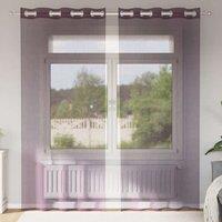 Berkfield Home Voile Curtains with Grommets 2 pcs Purple 140x225 cm