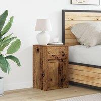 Berkfield Home Bedside Cabinet Old wood 38 x 34 x 61 cm Particle board in Brown