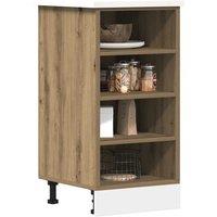 Berkfield Home Bottom Cabinet Artisan Oak 40x44.5x81.5 cm Engineered Wood in Brown