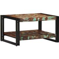 Berkfield Home Coffee Table Multicolour 70x50x38 cm Solid Wood Reclaimed | Size: 70 x 50 x 38 cm