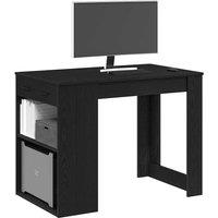 Berkfield Home Desk with Drawer & Shelf Black Oak 102x62x77.5 cm Engineered Wood
