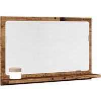Berkfield Home Bathroom Mirror Cabinet Old Wood 60x11x37 cm Engineered Wood in Brown | Size: 60 x 11 x 37 cm