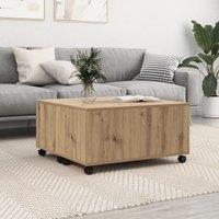 Berkfield Home Coffee Table Artisan oak 75 x 75 x 38 cm Engineered wood in Brown