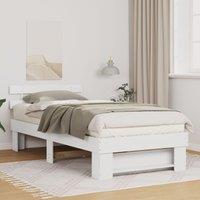 Berkfield Home with Headboard White 100 x 200 cm Solid pine wood