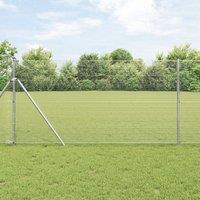 Berkfield Home Welded Wire Fence 1, 2x25 m Galvanised Steel in Silver