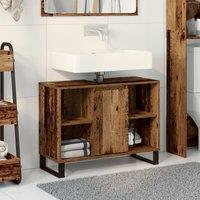 Berkfield Home Bathroom Vanity Unit Old Wood Particle board Medium in Brown