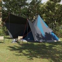 Berkfield Home Family Tent Tipi Blue 12-Person Waterproof