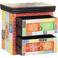 Berkfield Home Bedside Cabinet Multicolour 40x30x40 cm Solid Wood Mango | Size: 40 x 30 x 40 cm