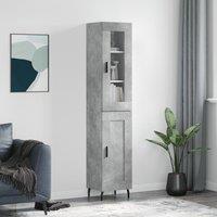 Berkfield Home Highboard Concrete Grey 34.5x34x180 cm Engineered Wood