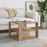 Berkfield Home Coffee Table Artisan Oak 58x58x40 cm Engineered Wood in Brown | Size: 58 x 58 x 40 cm