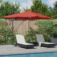 Berkfield Home Cantilever Umbrella Terracotta Polyester Large Collapsible