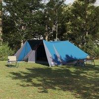 Berkfield Home Family Tent with Extended Porch - Blue - 12-Person Waterproof