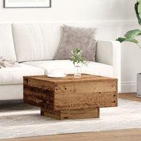 Berkfield Home Coffee Table, Old Wood, 55x55x31 cm, Engineered Wood in Brown | Size: 55 x 55 x 31 cm