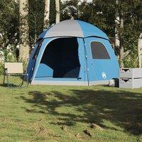 Berkfield Home Family Tent Igloo 6-Person Blue Waterproof