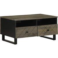 Berkfield Home Coffee Table Black 80x54x40 cm Solid Wood Mango | Size: 80 x 54 x 40 cm