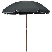 Berkfield Home Parasol with Steel Pole 240 cm Anthracite in Black